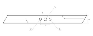 NÓŻ 51cm KOSIARKI GYK51 GTR51 GTL51 GTM51 LIDER