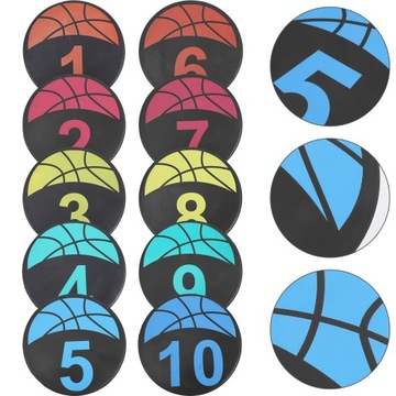 Наклейка в горошек Плоская тарелка с логотипом Спортивные конусы 10 шт.