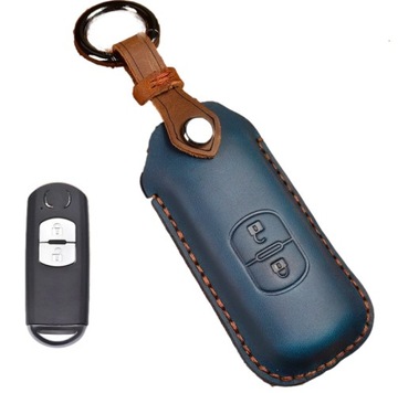 Etui pokrowiec klucz CH skóra Mazda 3 5 6 CX-3 CX-5 CX-7 CX-9 MX-5 2p gr