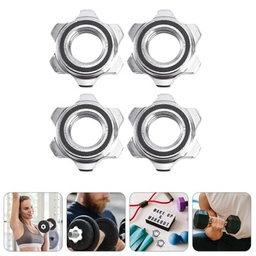 Противоскользящие замки для гантелей и штанги Nut Curl 4 шт.
