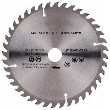 TARCZA PIŁA DO DREWNA WIDIA I-C 180 22,2 T40