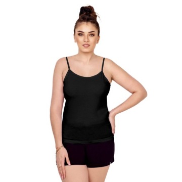 TOP KOSZULKA RAMIĄCZKA DAMSKA SPORTOWA CZARNA - XL