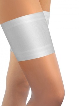 Sesto Senso Thigh Bands gładka biała Opaska 56/58