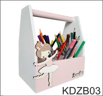 Органайзер, подставка для мелков, 100% ДЕРЕВО, имя