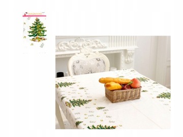 Рождественская СКАТЕРТЬ В ФОЛЬГЕ ПВХ 180x110 см РОЖДЕСТВЕНСКИЕ ЕЛКИ