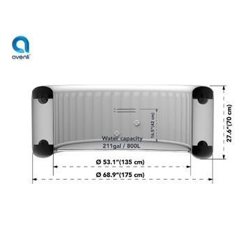 DMUCHANE SPA BASEN OGRODOWY 2-4 OS. VANCOUVER AVENLI 110 DYSZ ZESTAW 175x70
