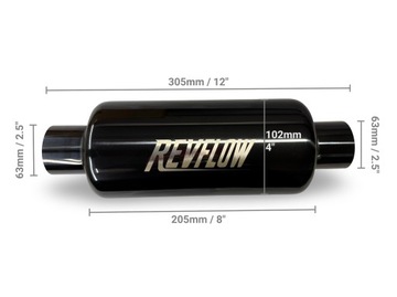 Tłumik środkowy RevFlow sportowy przelotowy 63mm (2.5