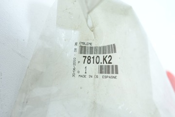 PEUGEOT BIPPER 2007- ZNAK KRYT KUFRU 7810K2 7810.K2
