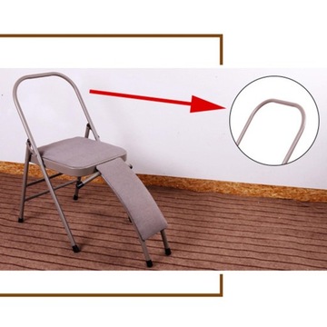 Складное кресло для йоги, льняная спинка.