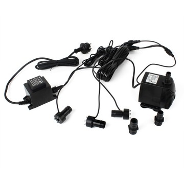 Pompa zanurzeniowa do fontanny 25W 1500l/h + 3x białe pierścienie LED