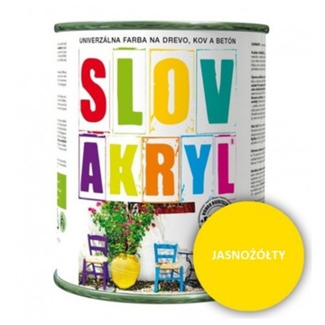 Farba do malowania domku na drzewie bezpieczna dla dzieci JASNOŻÓŁTY 0,75 L