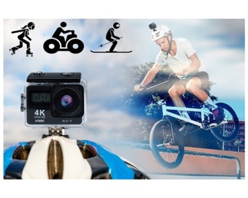 СПОРТИВНАЯ КАМЕРА GO PRO UHD 4K ДЛЯ ФОТО В ВОДЕ ДЛЯ ВЕЛОСИПЕДА, СКУТЕРА, МОТОРА
