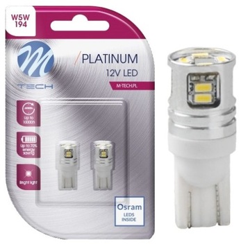 ŻARÓWKI W5W LED OSRAM M-TECH 12 SMD 3014 BIAŁA