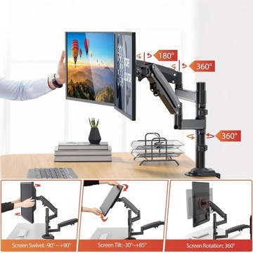 ДЕРЖАТЕЛЬ ДВОЙНОГО ШТАТИВА ERGEAR ДЛЯ МОНИТОРА 13–32 ДЮЙМА