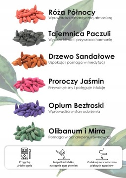 KADZIDEŁKA 60szt. + ORYGINALNY Kominek Zapachowy Aromaholik CERAMIKA