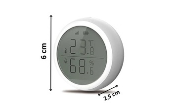 Czujnik TEMPERATURY WILGOTNOŚCI ZIGBEE TUYA LCD -10+55 SMART Monitor excel
