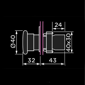 PRZYCISK BEZPIECZEŃSTWA AWARYJNY GRZYBEK METALOWY XB2 BS542 CZERWONY TRWAŁY