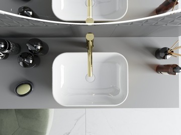 MEXEN RITA НАСТОЛЬНАЯ РАКОВИНА 45x32 см БЕЛЫЙ И ЗОЛОТОЙ