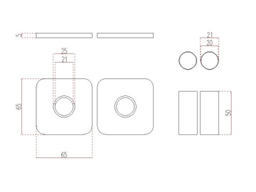 Маскирующий набор Квадратные маскировочные розетки Золото