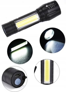 КАРМАННЫЙ ФОНАРИК МИНИ-ПОИСК XPE+COB ВОДОНЕПРОНИЦАЕМЫЙ.