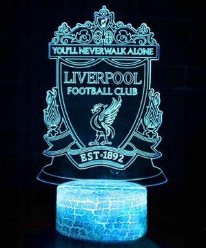 НОЧНИК ДЛЯ ДЕТЕЙ LIVERPOOL LOGO HERB LED 3D