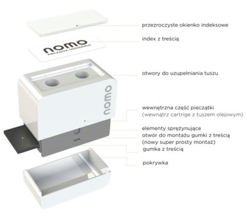 ПЕЧАТЬ Номо 2 1/2 42х16мм + ДИЗАЙН 5~стих