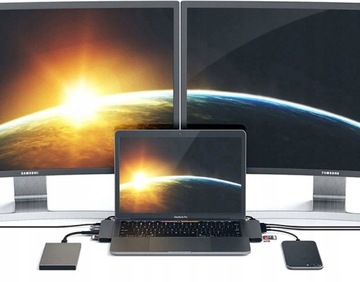 Адаптер HUB 7in1 USB-C HDMI 4K SD Macbook Pro / Air