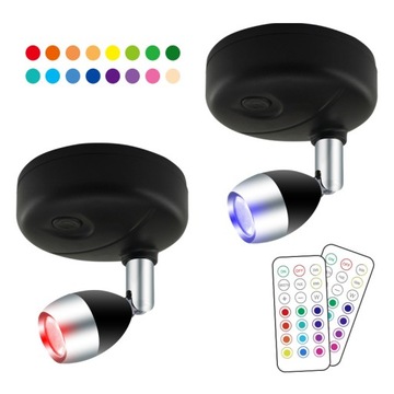 2xLAMPKA BATERIE BEZPRZEWODOWA LED Reflektor+PILOT