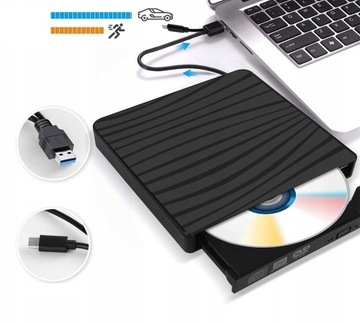 Przenośny napęd CD do nagrywania TYPE-C/USB3.0 DVD-RW Zewnętrzny napęd CD do notebooka