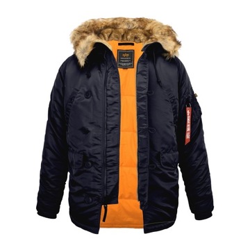 Kurtka z kapturem Alpha Industries N3B VF 59 103141 07 Granatowa L