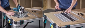 МАШИНА WOLFCRAFT MASTER CUT 2600 PRO И РАБОЧИЙ СТОЛ 1185x765x863 мм