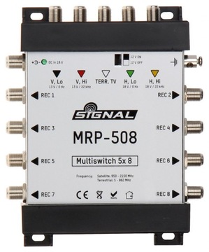 MULTISWITCH MRP-508 5 WEJŚĆ/8 WYJŚĆ SIGNAL