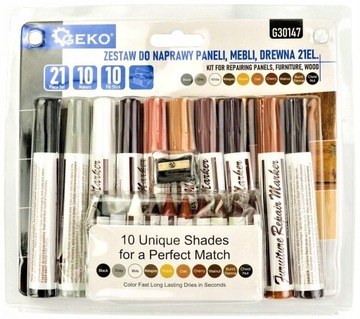 БОЛЬШОЙ НАБОР ДЛЯ РЕМОНТА МЕБЕЛЬНЫХ ПАНЕЛ ДВЕРЕЙ ДЕРЕВЯННОГО ПОЛА НАКЛАДКИ МАРКЕРЫ ВОСК