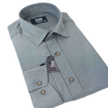 Koszula męska elegancka CASUAL SLIM GRAFITOWA XL