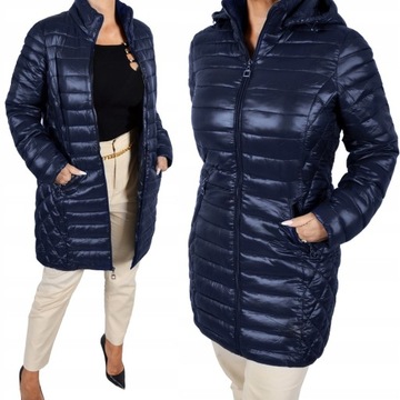 Płaszcz Pikowany kurtka damska OCIEPLANA Plus Size
