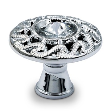 GAŁKA MEBLOWA UCHWYT GAŁKA DO MEBLI CHROM KRYSZTAŁ