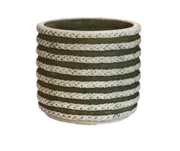 OSŁONKA DONICZKA 10CM STYL BOHO OLIWKOWA