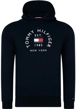 TOMMY HILFIGER BLUZA MĘSKA CZARNA FLAG ARCH HOODIE NA PREZENT / XL