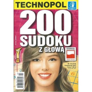 Krzyżówki 200 SUDOKU Z GŁOWĄ 10/2023 TECHNOPOL