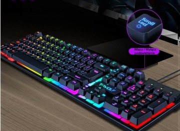 ИГРОВАЯ КЛАВИАТУРА СО СВЕТОДИОДНОЙ ПОДСВЕТКОЙ МЫШЬ НАБОР МЫШИ