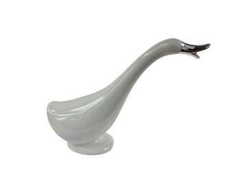 Gęś gąska ceramiczna FIGURKA dekoracyjna BIAŁA