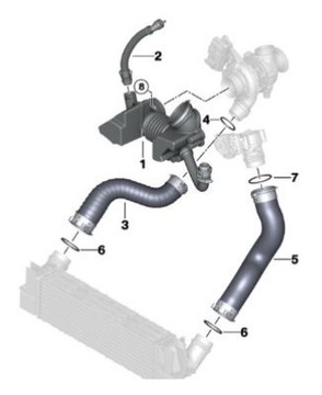 TĚSNĚNÍ PŘÍVODU VZDUCHU BMW MINI 11617796622