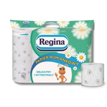Туалетная бумага Regina с мягким ароматом ромашки, 3 слоя, 12 рулонов, 3 шт.