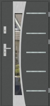 POLSKIE DRZWI ZEWNĘTRZNE STALOWE LUKAR INOX 14ZD 85MM 90CM UD 1,3