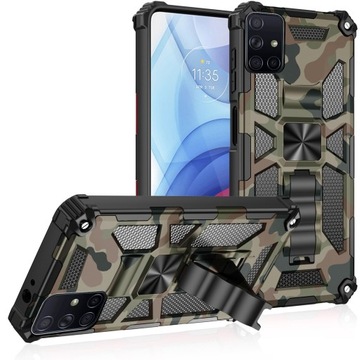 ETUI PANCERNE MAGNET STAND DO SAMSUNG A51 + SZKŁO