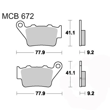 ТОРМОЗНЫЕ КОЛОДКИ TRW MCB672SH