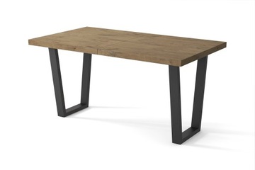 Stół METAL LOFT CZARNY Dąb Lancelot 90x160 Laminat