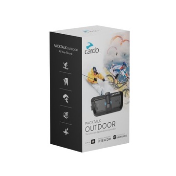 CARDO PACKTALK OUTDOOR BLACK - interkom na narty, snowboard, rower