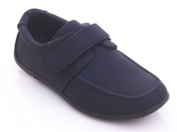 Półbuty chłopięce RZEP granat mat AMERICAN r.34/dostęp navy,black r.34-38