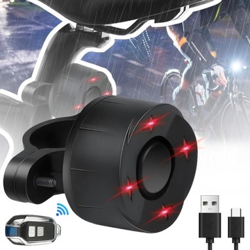 ВЕЛОСИПЕД СИГНАЛИЗАЦИЯ С КРОНШТЕЙНОМ БЕСПРОВОДНАЯ СИГНАЛИЗАЦИЯ 110 ДБ ЗАДНИЙ ВЕЛОСИПЕДНЫЙ ФОНАРЬ